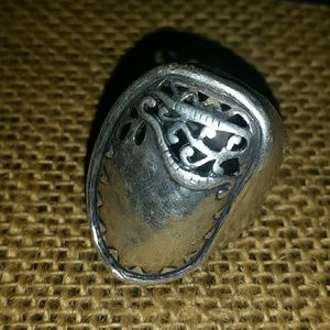 Damaged Silpada ring size 8 fillagree sterling 925